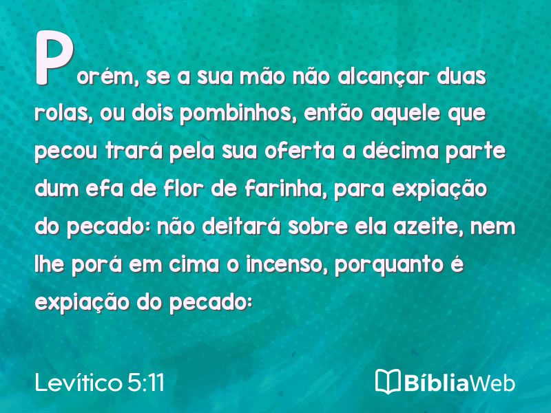 Levítico 5:11 em imagem para compartilhar