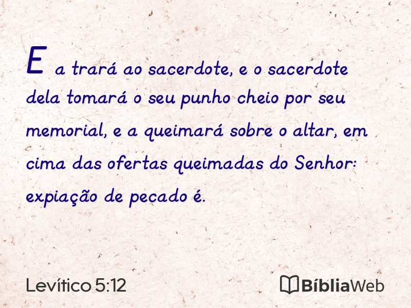 Levítico 5:12 em imagem para compartilhar