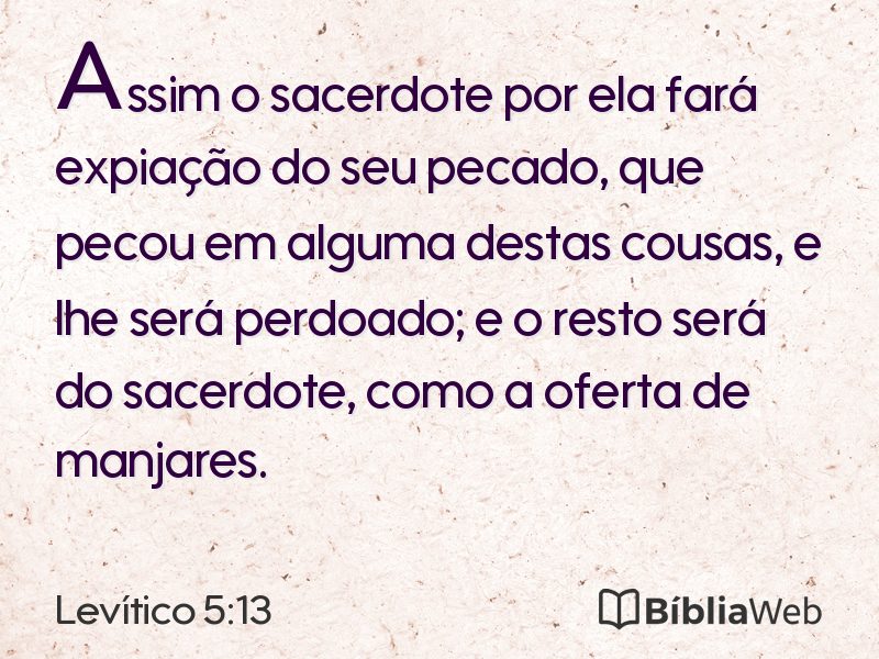 Levítico 5:13 em imagem para compartilhar