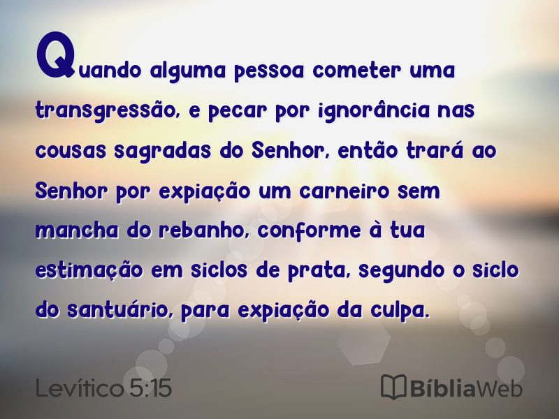 Levítico 5:15 em imagem para compartilhar