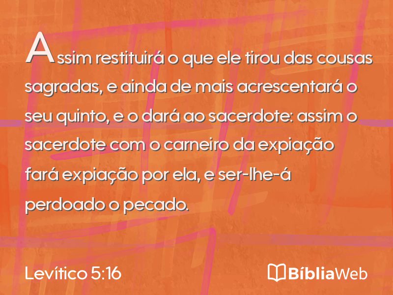 Levítico 5:16 em imagem para compartilhar