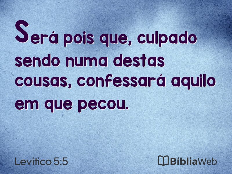 Levítico 5:5 em imagem para compartilhar