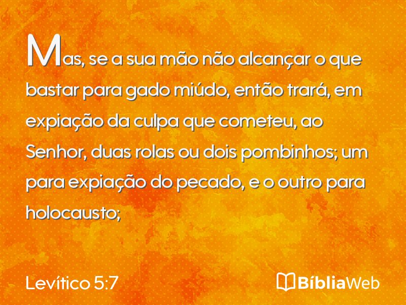 Levítico 5:7 em imagem para compartilhar