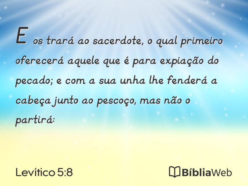 Levítico 5:8 em imagem para compartilhar