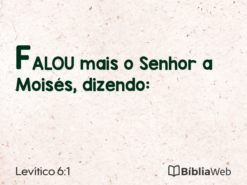 Levítico 6:1 em imagem para compartilhar
