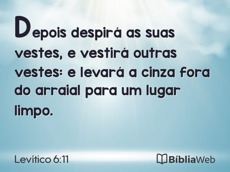 Levítico 6:11 em imagem para compartilhar