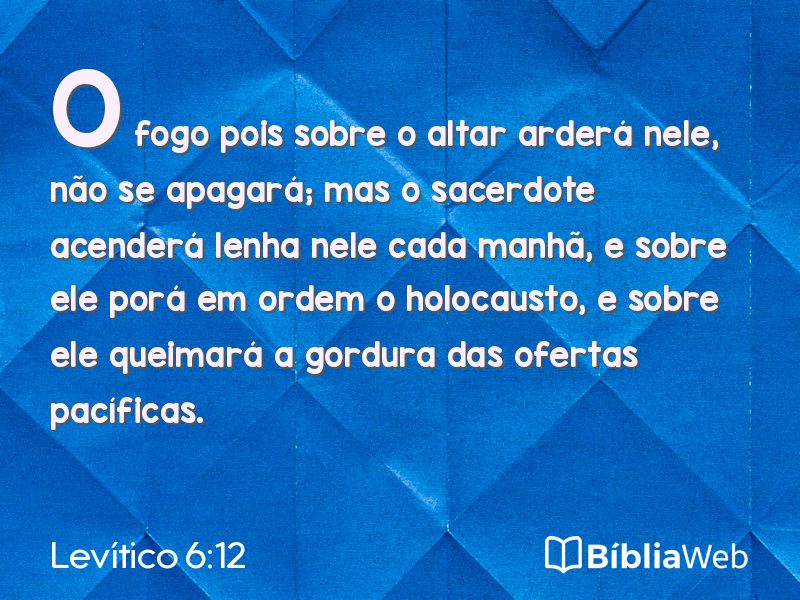 Levítico 6:12 em imagem para compartilhar