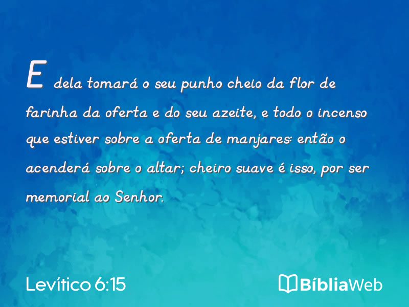 Levítico 6:15 em imagem para compartilhar