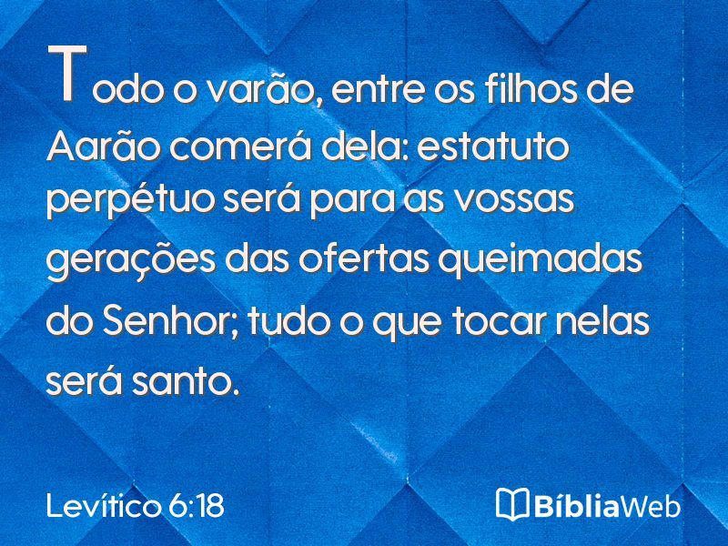Levítico 6:18 em imagem para compartilhar