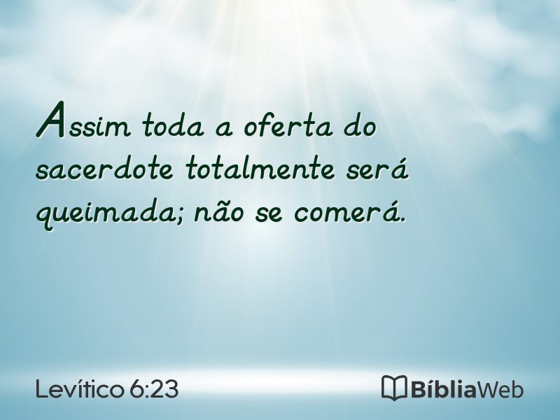 Levítico 6:23 em imagem para compartilhar
