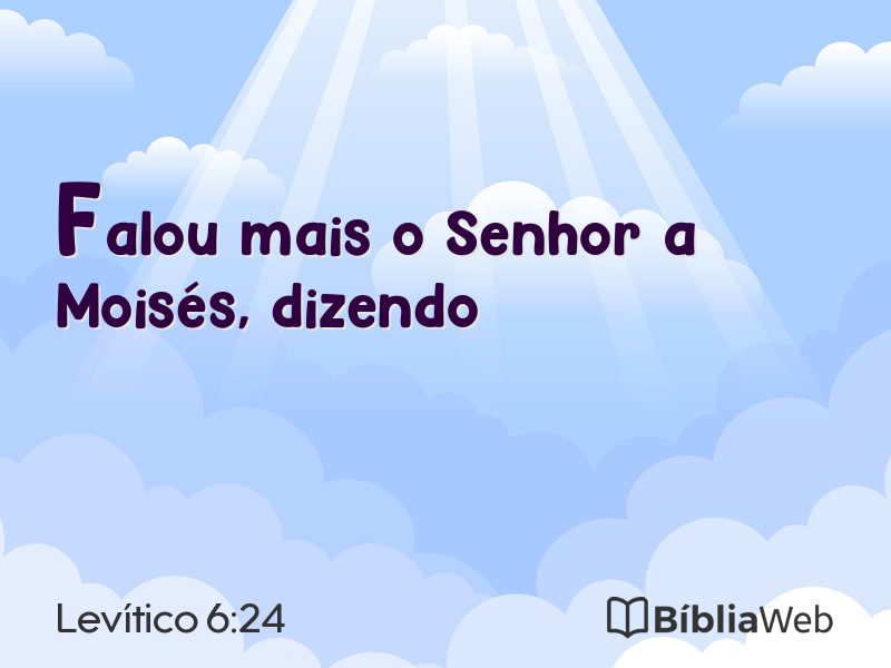 Levítico 6:24 em imagem para compartilhar