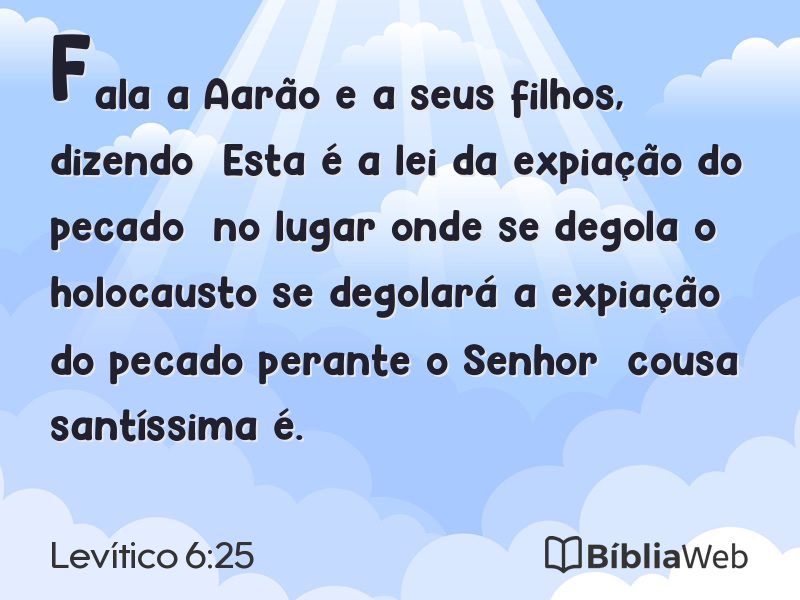 Levítico 6:25 em imagem para compartilhar
