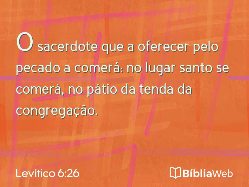 Levítico 6:26 em imagem para compartilhar