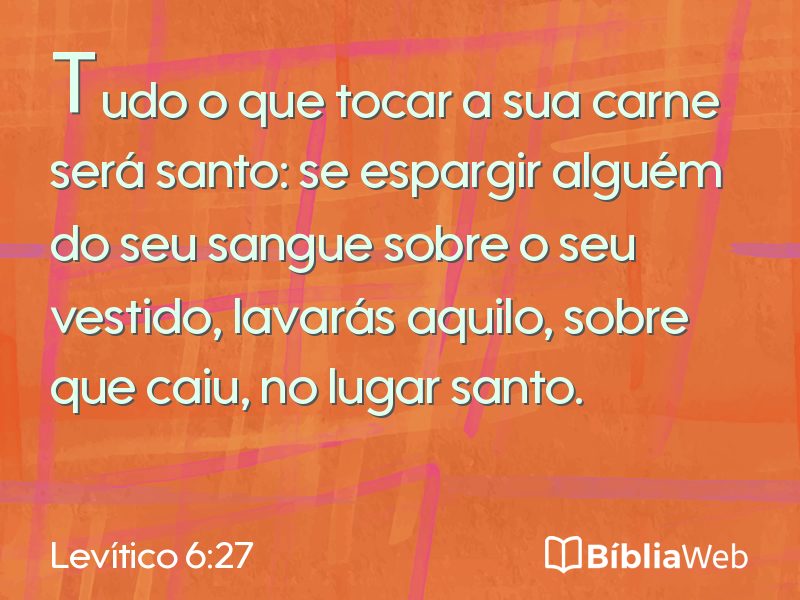 Levítico 6:27 em imagem para compartilhar