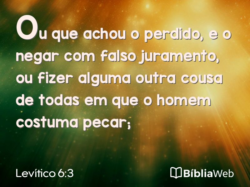 Levítico 6:3 em imagem para compartilhar