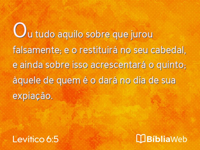 Levítico 6:5 em imagem para compartilhar