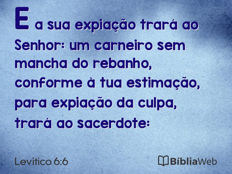 Levítico 6:6 em imagem para compartilhar