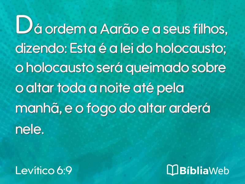 Levítico 6:9 em imagem para compartilhar