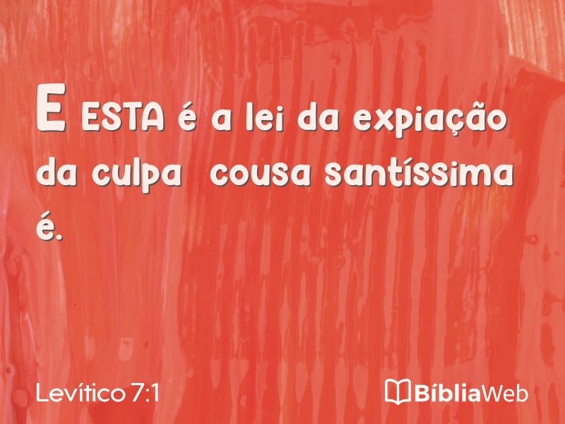 Levítico 7:1 em imagem para compartilhar