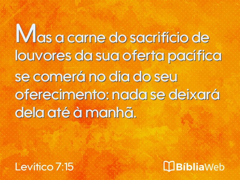 Levítico 7:15 em imagem para compartilhar