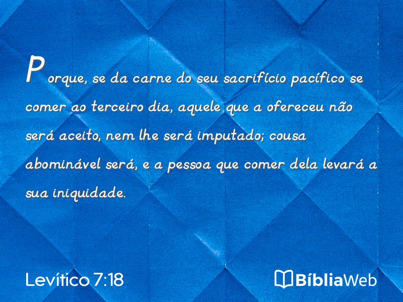 Levítico 7:18 em imagem para compartilhar