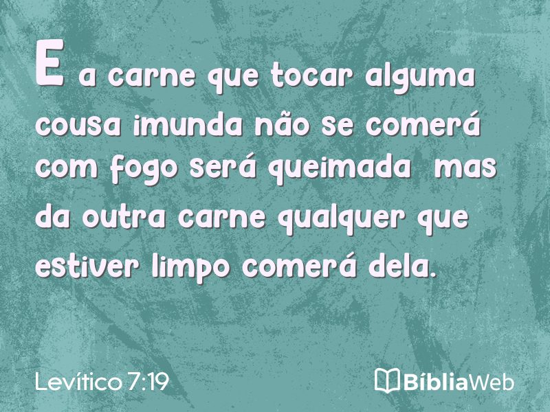 Levítico 7:19 em imagem para compartilhar