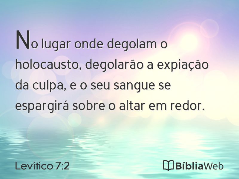 Levítico 7:2 em imagem para compartilhar