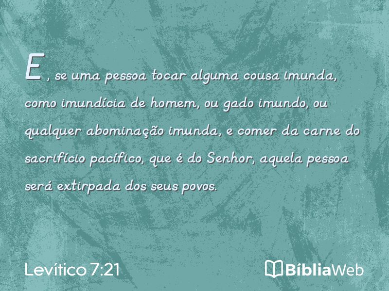 Levítico 7:21 em imagem para compartilhar
