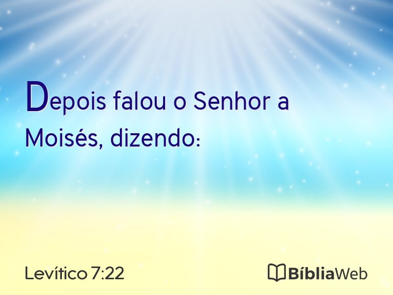 Levítico 7:22 em imagem para compartilhar