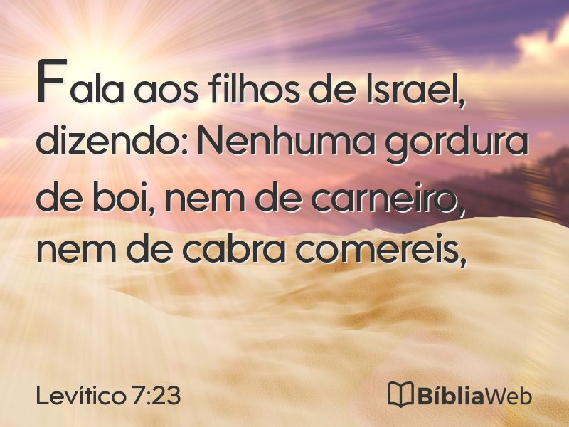 Levítico 7:23 em imagem para compartilhar