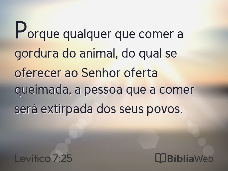 Levítico 7:25 em imagem para compartilhar