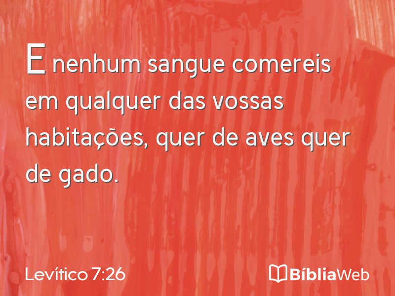 Levítico 7:26 em imagem para compartilhar
