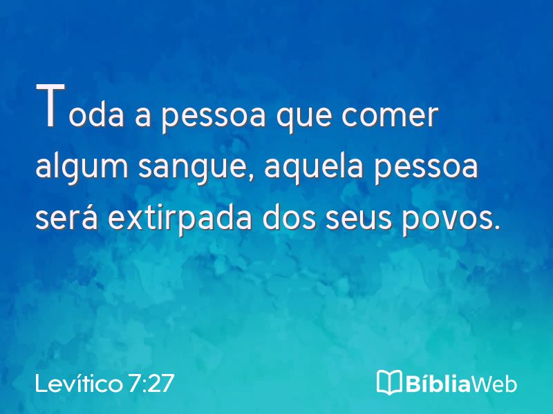 Levítico 7:27 em imagem para compartilhar