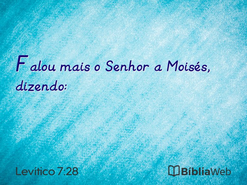 Levítico 7:28 em imagem para compartilhar