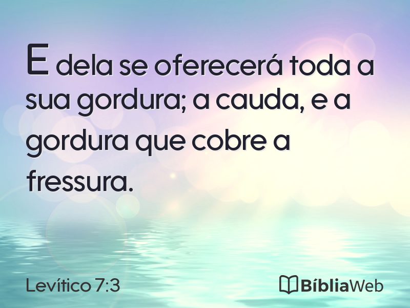 Levítico 7:3 em imagem para compartilhar
