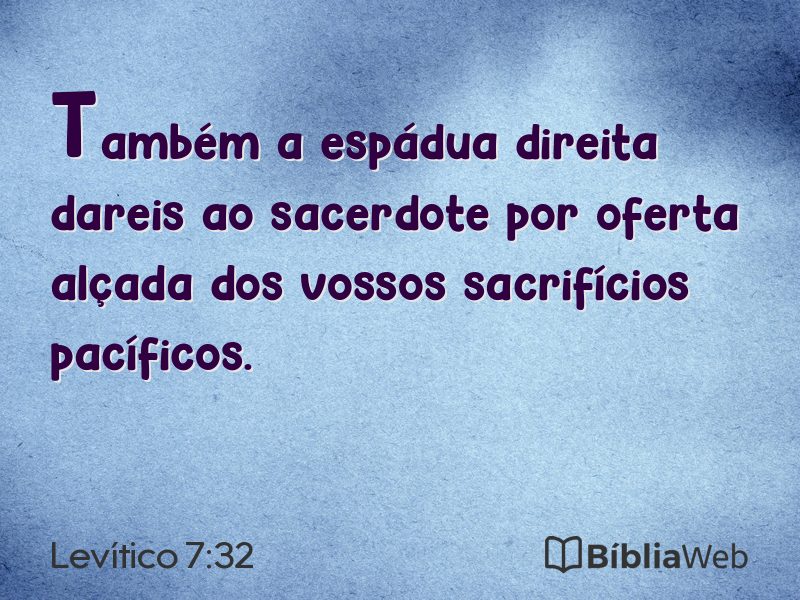 Levítico 7:32 em imagem para compartilhar