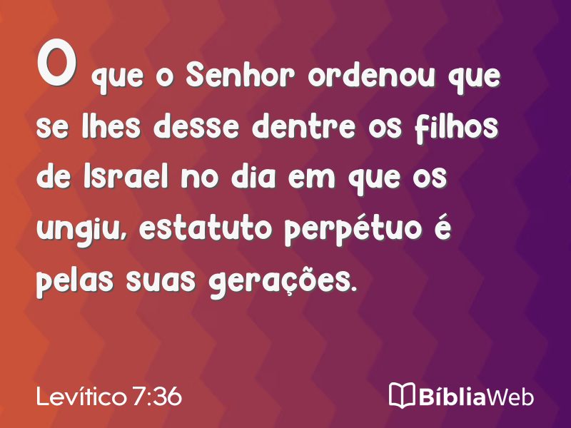 Levítico 7:36 em imagem para compartilhar