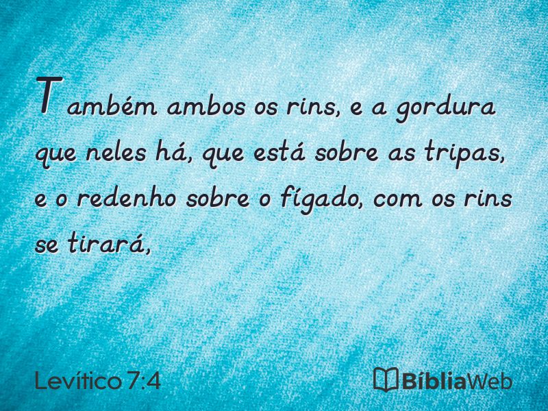 Levítico 7:4 em imagem para compartilhar