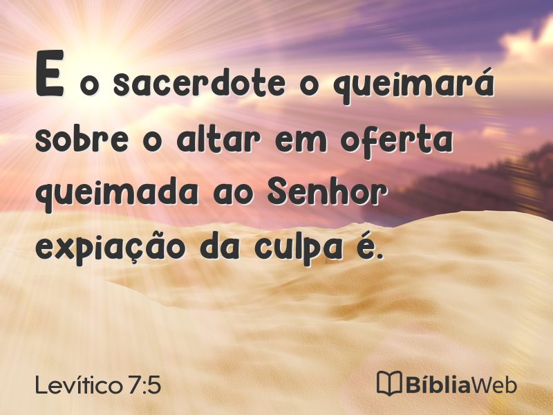 Levítico 7:5 em imagem para compartilhar