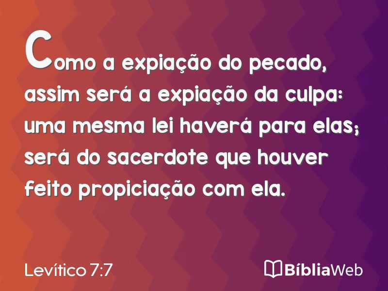Levítico 7:7 em imagem para compartilhar
