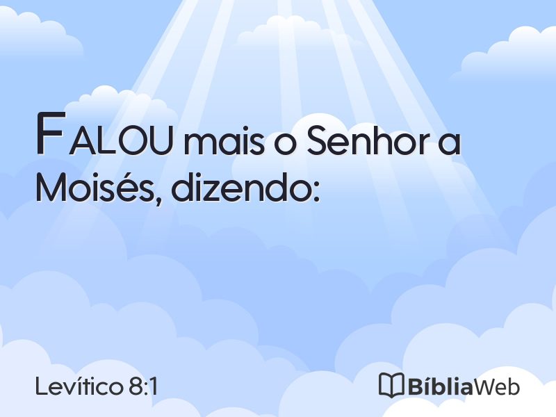 Levítico 8:1 em imagem para compartilhar