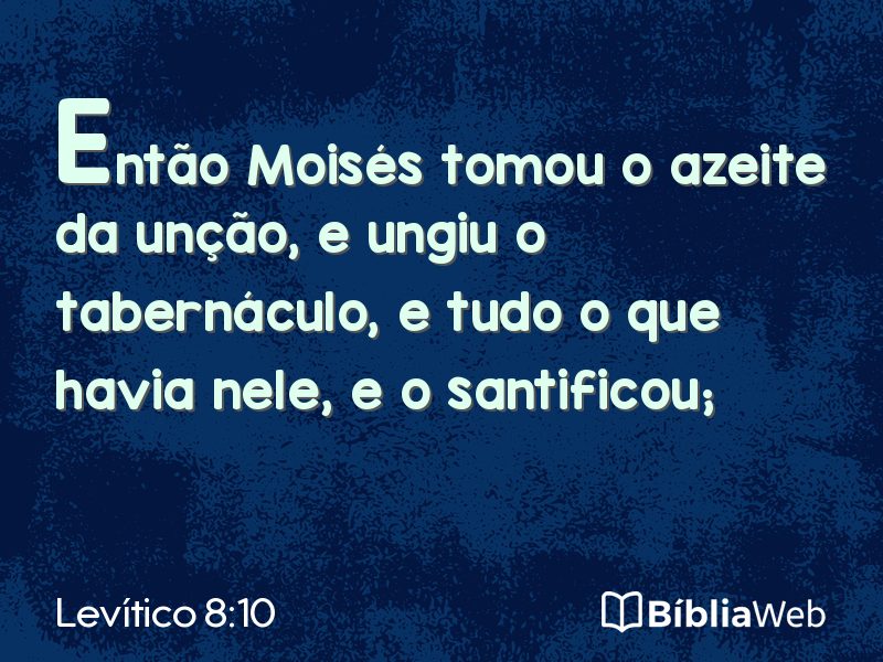 Levítico 8:10 em imagem para compartilhar