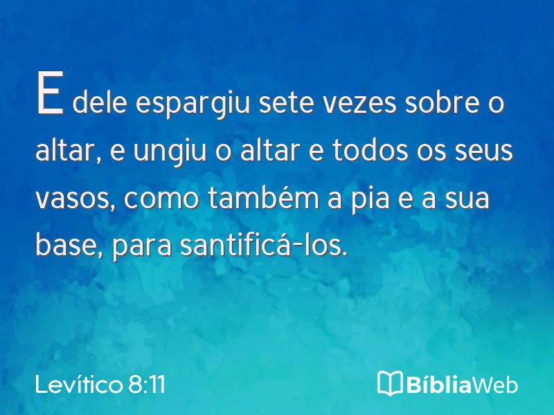 Levítico 8:11 em imagem para compartilhar