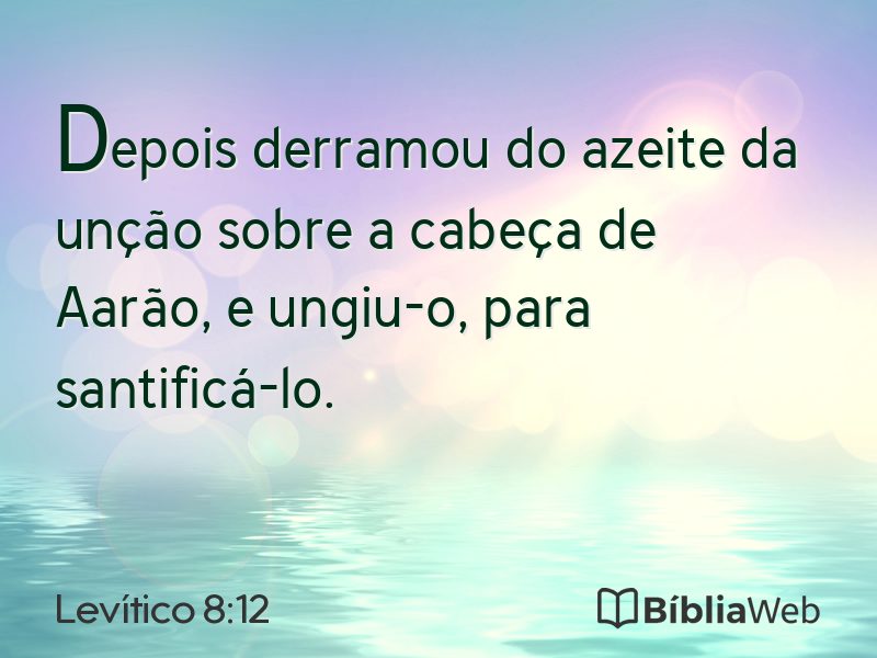 Levítico 8:12 em imagem para compartilhar