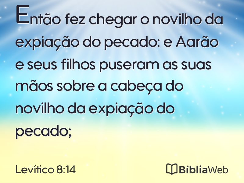 Levítico 8:14 em imagem para compartilhar