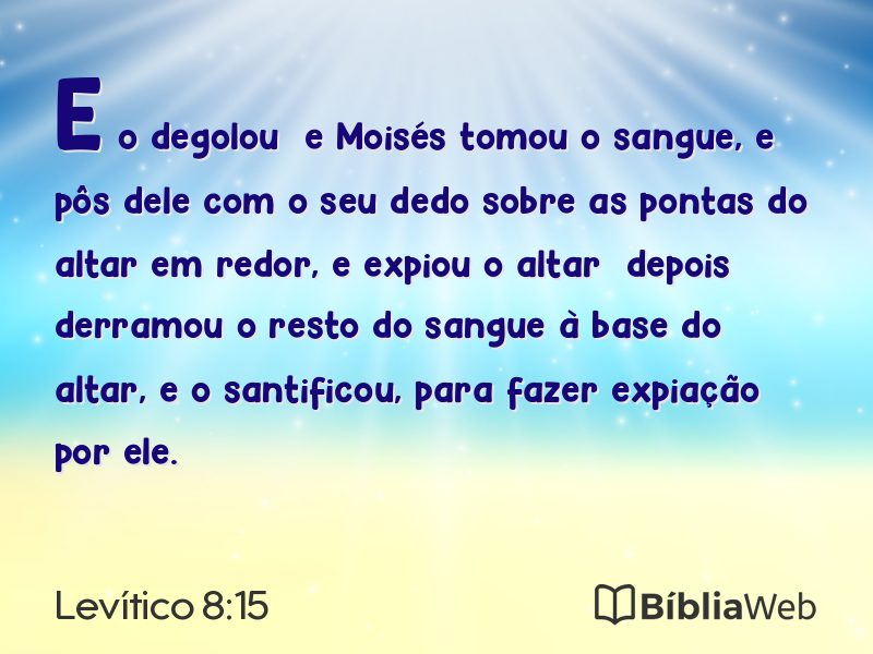Levítico 8:15 em imagem para compartilhar