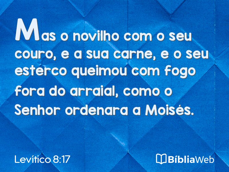 Levítico 8:17 em imagem para compartilhar