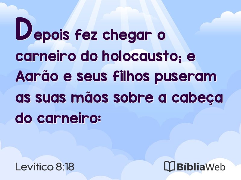 Levítico 8:18 em imagem para compartilhar