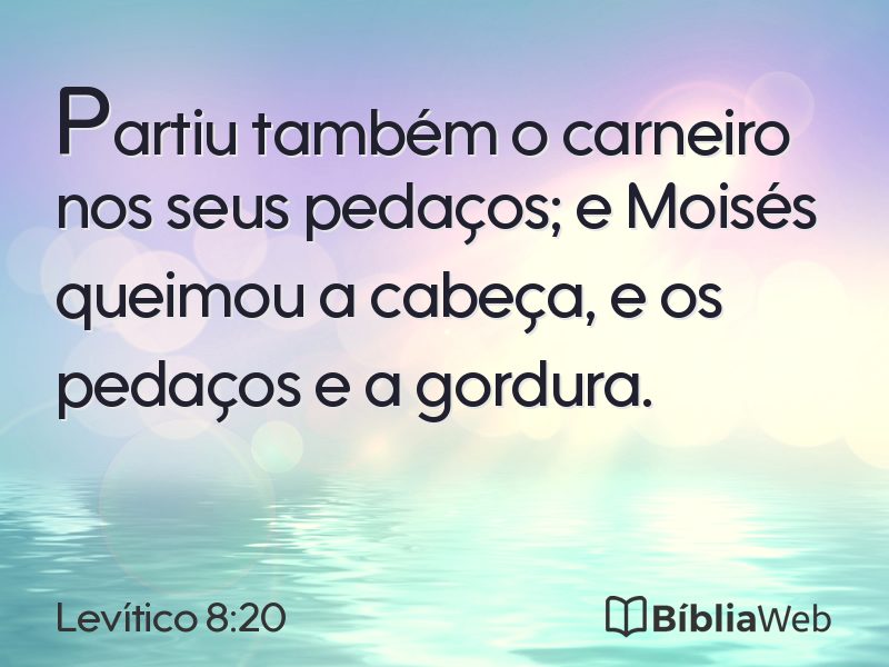 Levítico 8:20 em imagem para compartilhar