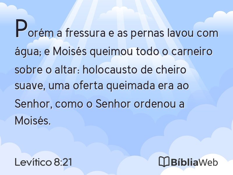 Levítico 8:21 em imagem para compartilhar